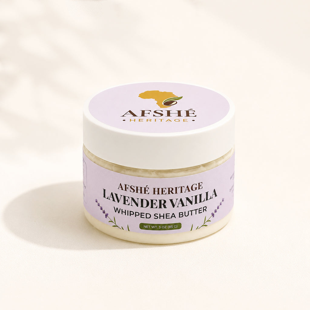 Lavender Vanilla Whipped Beninese Shea Body Butter – 3 oz