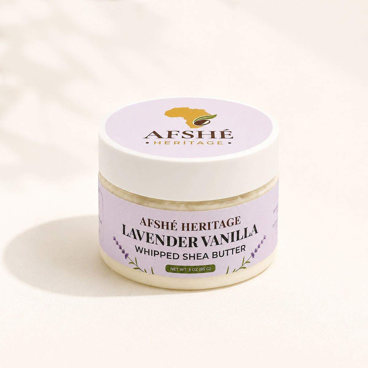 Lavender Vanilla Whipped Beninese Shea Body Butter – 3 oz