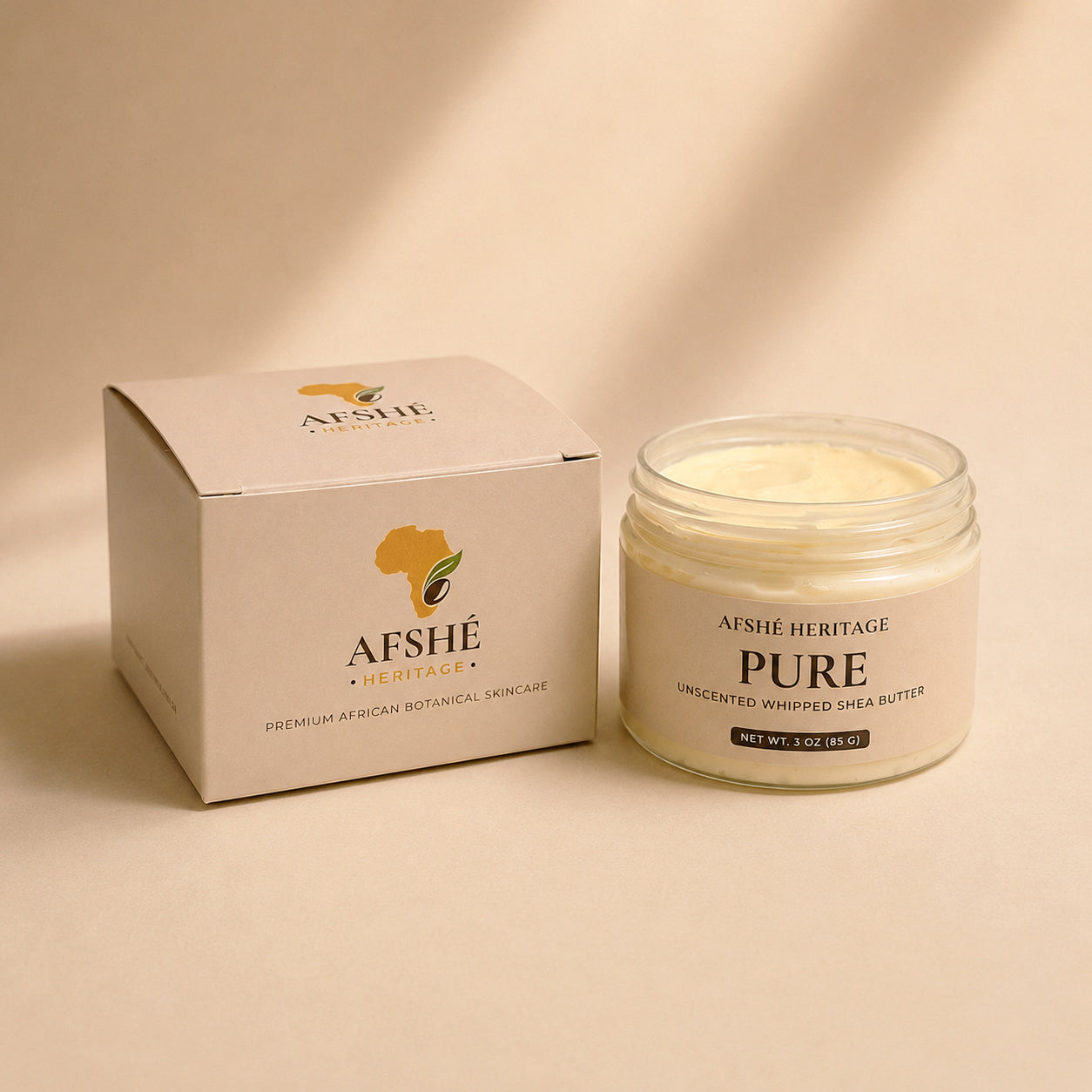 Pure Heritage Unscented Whipped Beninese Shea Body Butter – 3 oz